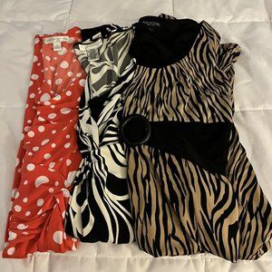 PACK OF 3 SUMMER DRESSES (LONDON TIMES , LONDON STYLE, PERCEPTIONS) SLEEVELESS